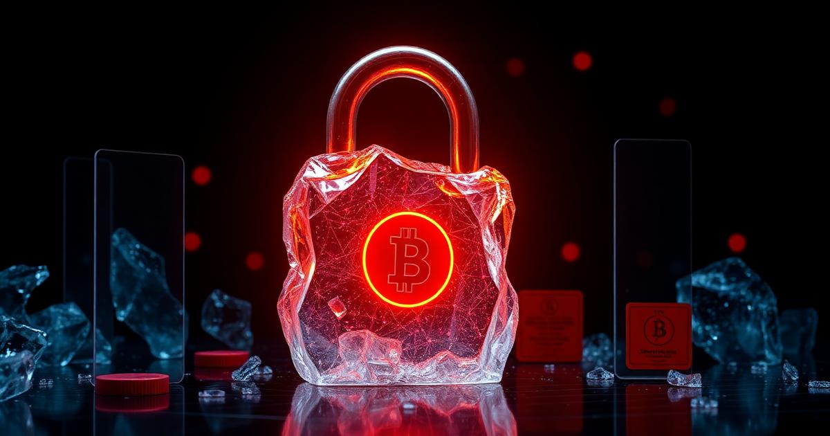 Schloss aus Eis und Feuer als Symbol für die Sicherheit einer Finanzplattform